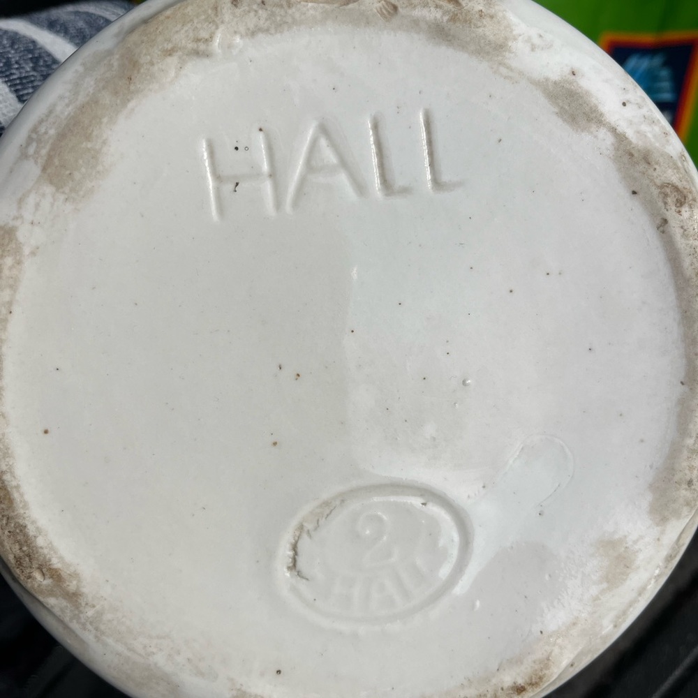 Vintage hall white vase